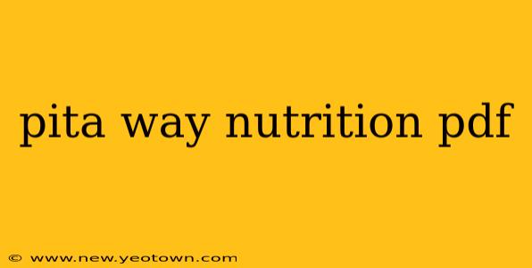 pita way nutrition pdf