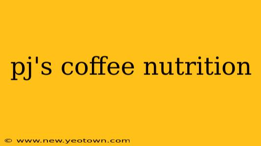 pj's coffee nutrition