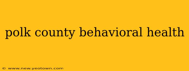 polk county behavioral health