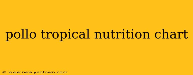 pollo tropical nutrition chart