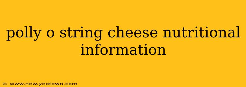 polly o string cheese nutritional information