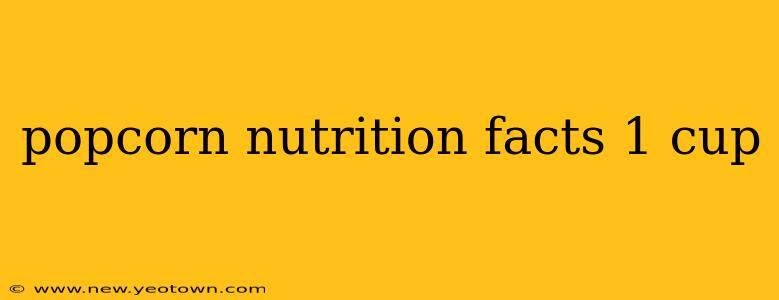 popcorn nutrition facts 1 cup