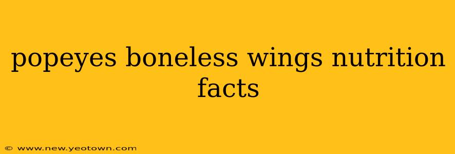 popeyes boneless wings nutrition facts
