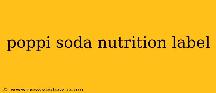 poppi soda nutrition label