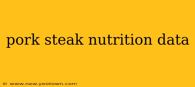 pork steak nutrition data