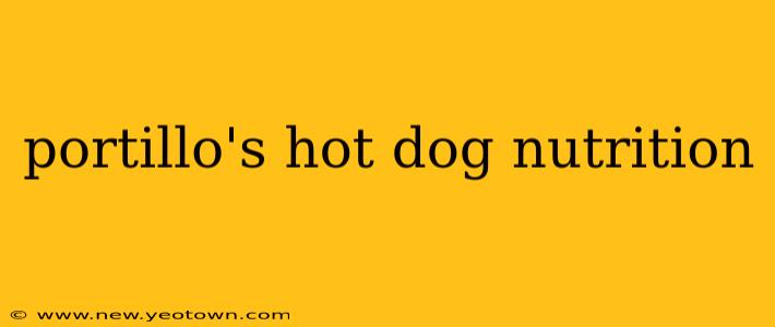 portillo's hot dog nutrition