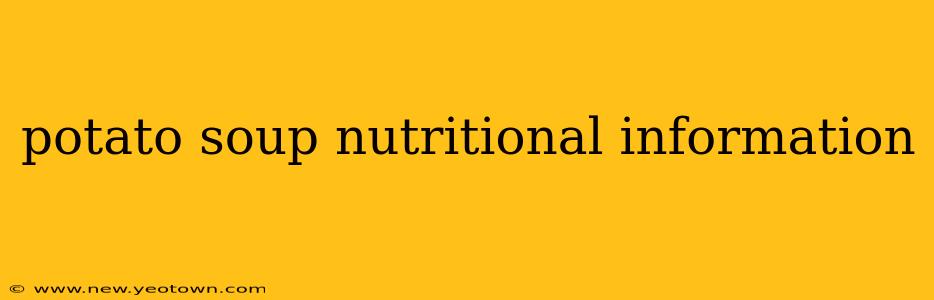 potato soup nutritional information