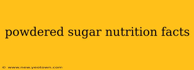 powdered sugar nutrition facts