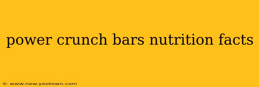 power crunch bars nutrition facts