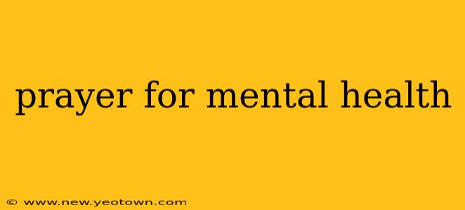 prayer for mental health