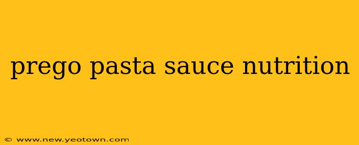 prego pasta sauce nutrition