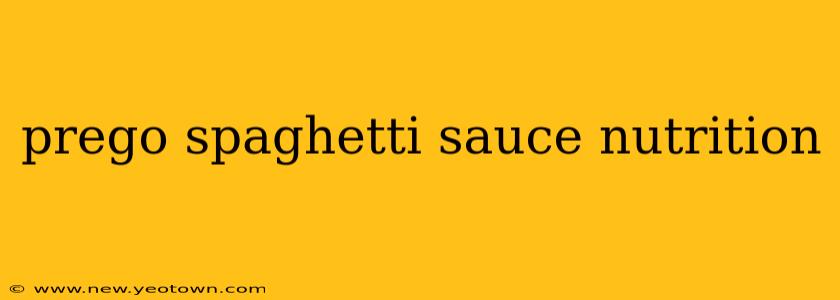 prego spaghetti sauce nutrition