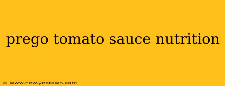 prego tomato sauce nutrition