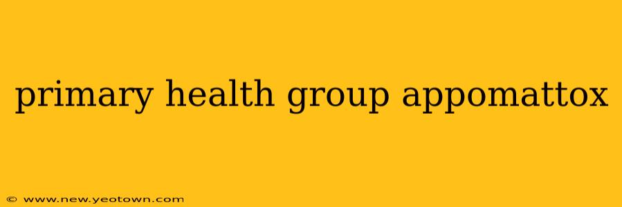 primary health group appomattox