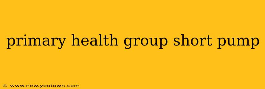 primary health group short pump