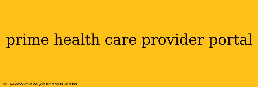 prime health care provider portal