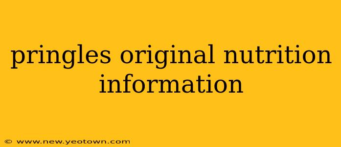 pringles original nutrition information