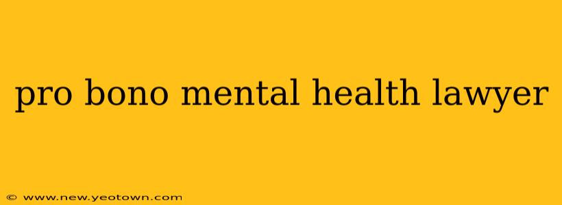 pro bono mental health lawyer