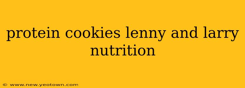 protein cookies lenny and larry nutrition