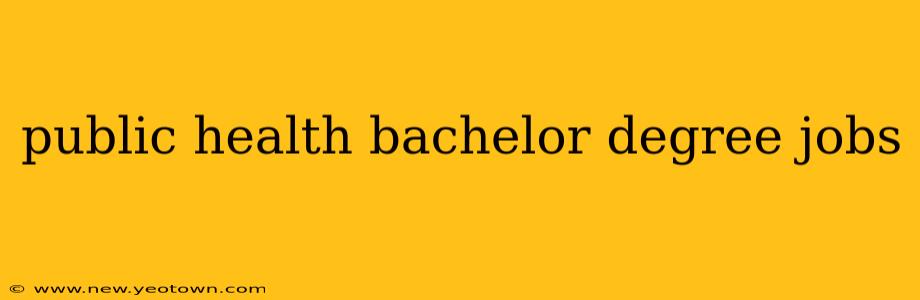 public health bachelor degree jobs
