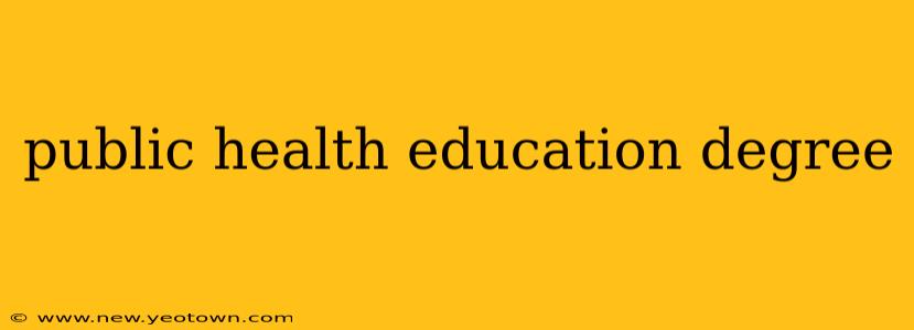 public health education degree