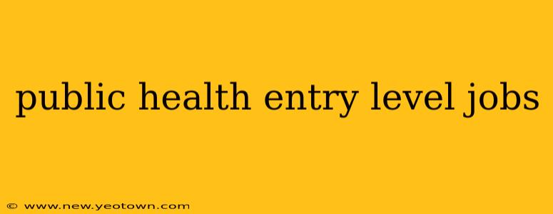 public health entry level jobs