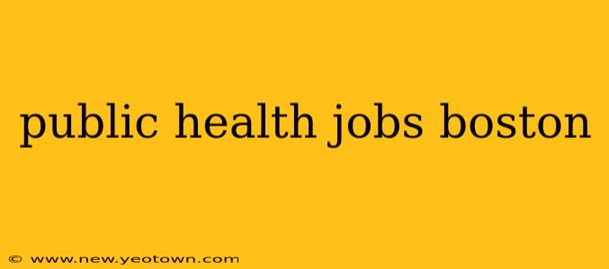 public health jobs boston