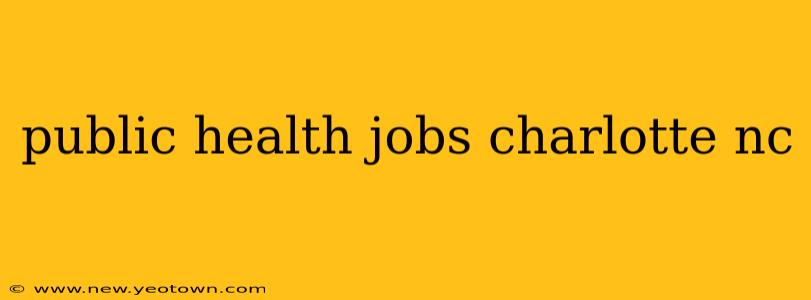 public health jobs charlotte nc