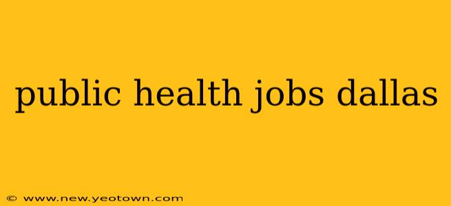 public health jobs dallas