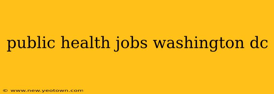 public health jobs washington dc