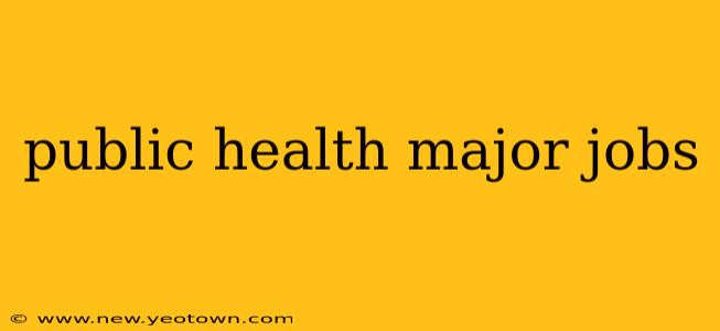 public health major jobs
