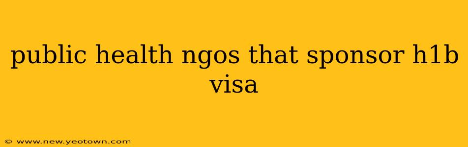 public health ngos that sponsor h1b visa