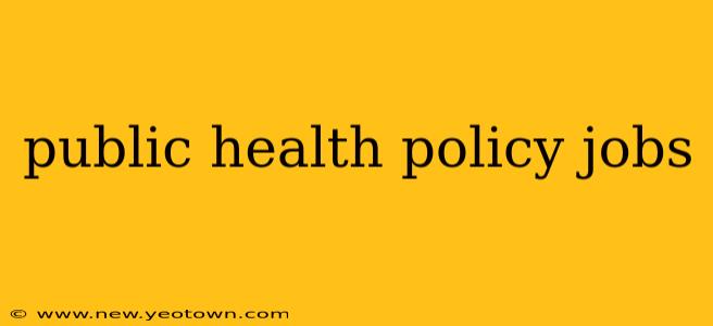 public health policy jobs