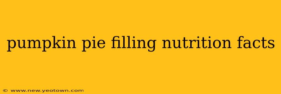 pumpkin pie filling nutrition facts