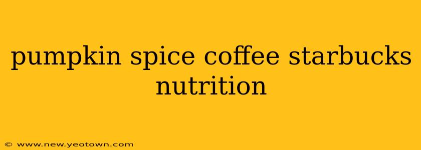 pumpkin spice coffee starbucks nutrition