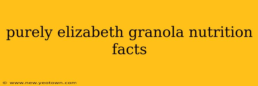 purely elizabeth granola nutrition facts