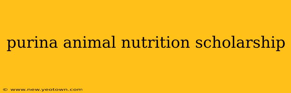 purina animal nutrition scholarship