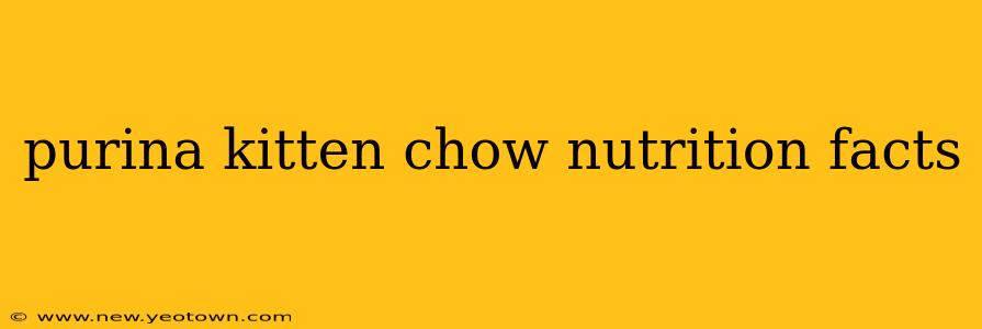 purina kitten chow nutrition facts