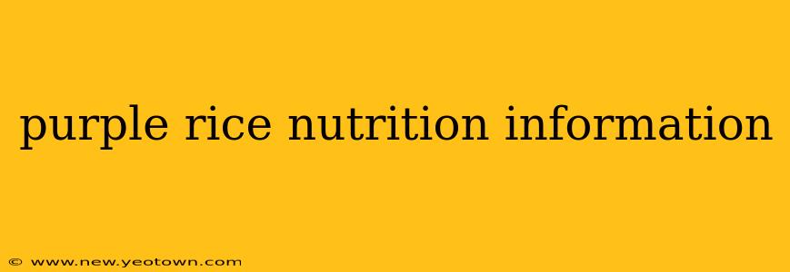 purple rice nutrition information