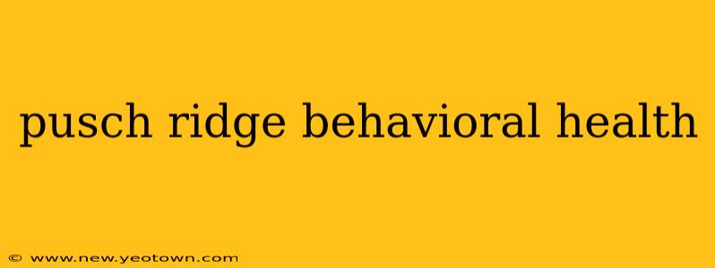 pusch ridge behavioral health