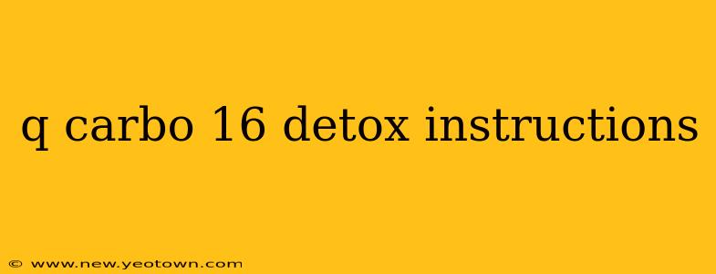 q carbo 16 detox instructions