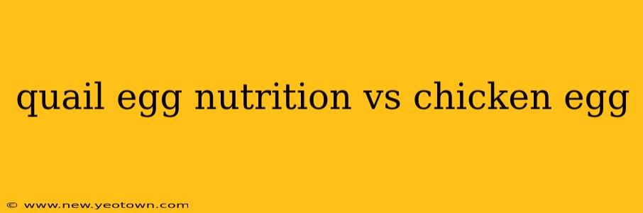 quail egg nutrition vs chicken egg