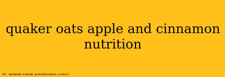 quaker oats apple and cinnamon nutrition
