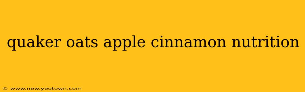 quaker oats apple cinnamon nutrition
