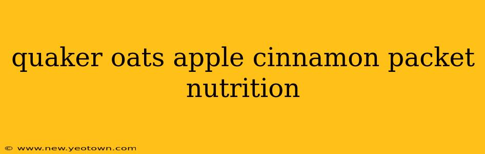quaker oats apple cinnamon packet nutrition