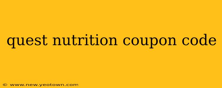 quest nutrition coupon code
