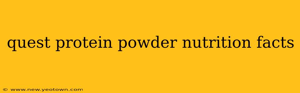 quest protein powder nutrition facts