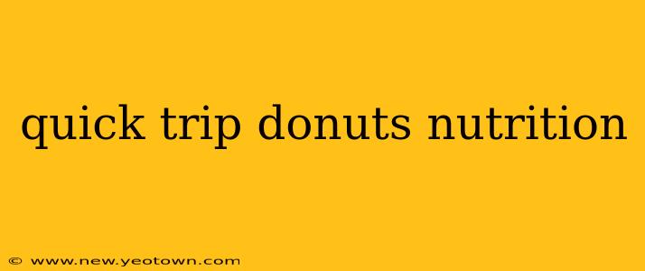 quick trip donuts nutrition