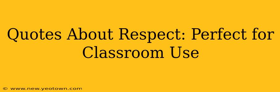 Quotes About Respect: Perfect for Classroom Use