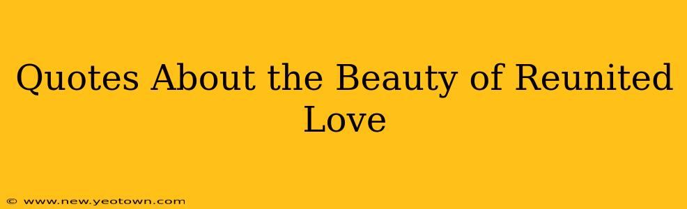 Quotes About the Beauty of Reunited Love
